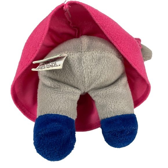 Vintage Gund Queen Celeste Babar Elephant Plush 1991 Cartoon Pink Dress Small 8” - Picture 9 of 12